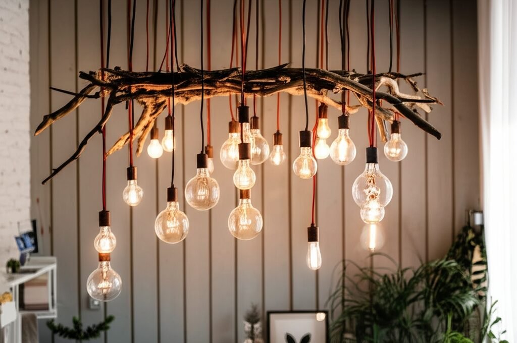 DIY Branch Chandeliers: Creative Upcycling Ideas